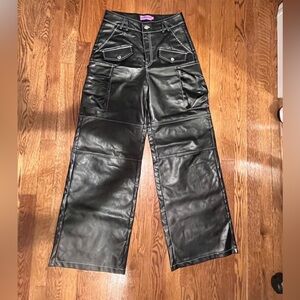 Edikted leather cargo jeans